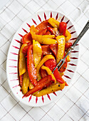Peppers in agrodolce- Sweet and sour peppers