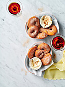 Frittelle di Mela with whipped mascarpone
