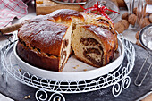 Gubana - yeast cake with dried fruit and nuts