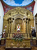 Die Kapelle des Heiligen Petrus, des ersten Papstes, in der Kathedrale von Quito, Quito, Ecuador.