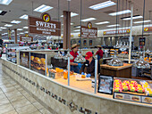 BBQ & other fast food in a Buc-ee's travel center convenience store in Denton, Texas.