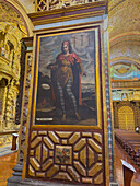 The 17th Century painting of the prophet Daniel in the Church of the Society of Jesus in Quito, Ecuador. Nicolás de Goríbar, artist.