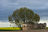 Ruins of the Hermitage of Saint Agnes in Armuña, province of Segovia, Spain