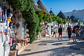 UNESCO World Heritage site Rione Monti trulli district in Alberobello, Puglia, Italy