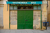 Salchichería Briz (Briz Sausage Shop), an old closed store in Juan Bravo Street, Segovia