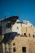 Thousands of enthusiasts and spectators have gathered for the Red Bull Cliff Diving World Series, where Spain’s Carlos Gimeno and Australia’s Rhiannan Iffland claimed victory, Polignano a Mare, Italy