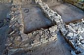 Archeological excavation of the foundations of old Fort Bridger at the Fort Bridger Historic Site in Wyoming.