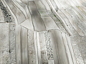 Aerial view of beautiful farmland with abstract patterns and textures, Morelabor, Granada, Spain.