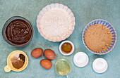 Ingredients for apple butter tart