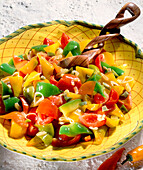 Peperonata with peppers and onions