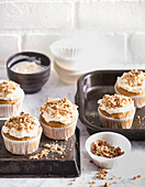 Carrot cupcakes with ricotta and nuts