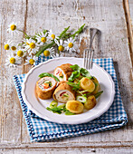 Italian turkey rolls with vegetables