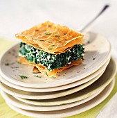 Spanakopita, spinach and feta flaky pastry