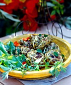 Duck Caillettes with greens