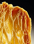 Close up of cooked flaky pastry