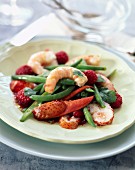 Lobster salad with raspberries