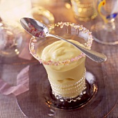 Champagne and lemon Sabayon dessert