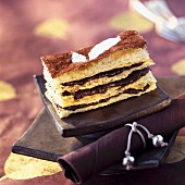 chocolate millefeuille pastry