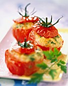 Tomatoes stuffed with goat's cheese