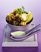 Monk fish balls with herbs