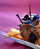 Roast veal and prune Paupiettes with spices and honey