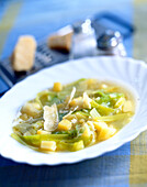 leek and potato soup with Parmesan