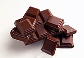 Squares of plain chocolate