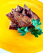 chicken liver toast with gingerbread