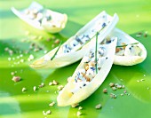 Endive leaves with Roquefort