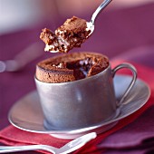 Chocolate and coffee souflée