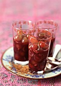Grapes in spiced wine jelly