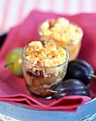 Plum and aniseed crumble