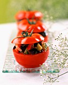 Tomatoes stuffed with mini vegetables