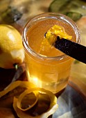 Pot of lemon jelly