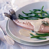 Trout with white butter sauce