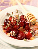 Cherries with honey and thyme