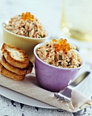 Peppered trout potted meat with chives