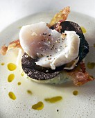 Cod in truffle with smoked bacon