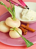 Ingredients for turnip purée