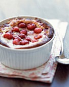 Cherry Clafoutis batter pudding