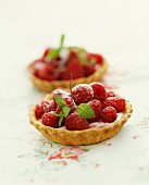 Individual raspberry tarts