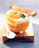 Coddled egg with yellow pepper