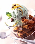 Chocolate mint ice cream
