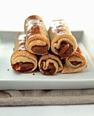 carob and pecan puff pastries