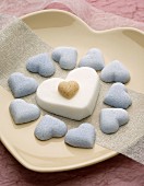 Heart-shaped sugar candies