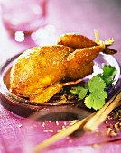 quail with spices and honey
