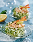 Shrimp and leek salad