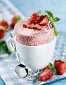 Strawberry ice cream soufflé