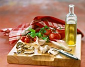 Composition of ingredients for Italian recipe