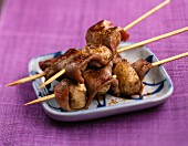 Grilled duck brochettes